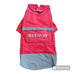Ireenuo 100% Polyester Red Spring/Fall Coat/Shirt: Stylish and Reflective - L